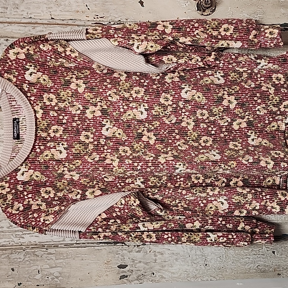 New Heimish Floral Urban Ribbed Top